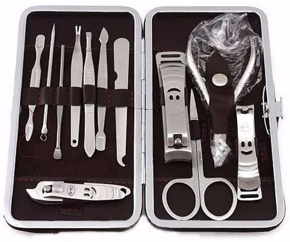 Nail Art Alat Manicure Pedicure Set Perawatan Kulit Gunting Kuku 12pcs