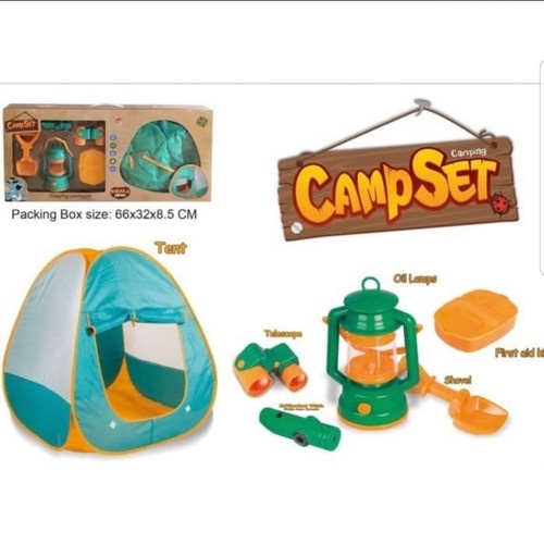 Mainan Tenda Kemah Camping Anak - Set Tenda Camping Anak Lampu Senter