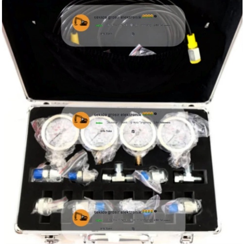 Hydraulic Pressure Test Kit Excavator 4 gauge Tes Tekanan Hydraulic