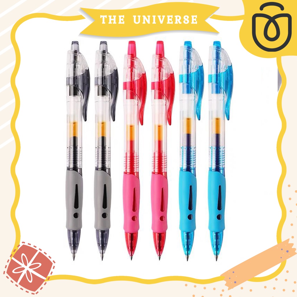 [THE UNIVERSE] Pulpen Mekanik Gel 0.5mm Cetek Pena Cair Murah Gel Pen Mechanical Pen - ST019