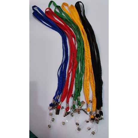 

Tali Lanyard 1cm (10pc) Tali Id Card Tali sepatu 1cm Jepit Garis Plastik Jepit Tali Gantungan Id