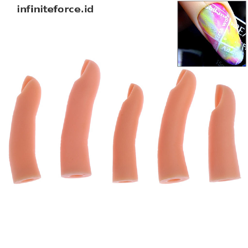 (Infiniteforce.Id) 5pcs / Set Model Jari Bahan Akrilik Untuk Latihan Nail Art