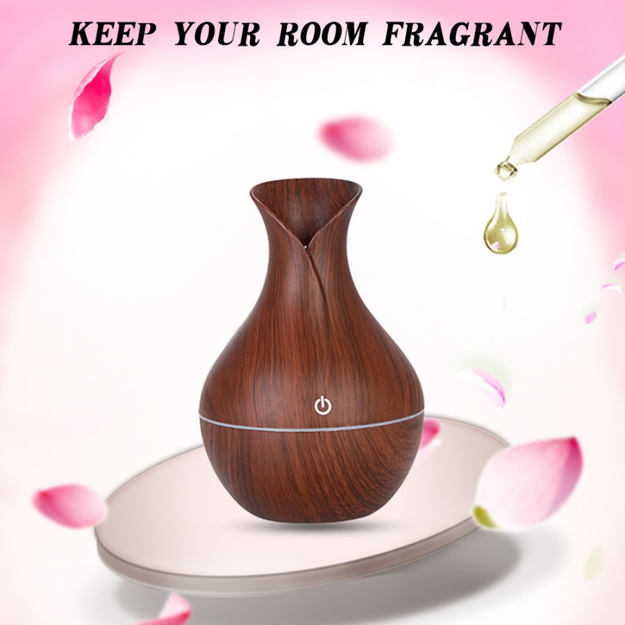 Taffware Aromatherapy Air Humidifier Desain Kayu HUMI M137902 D Brown