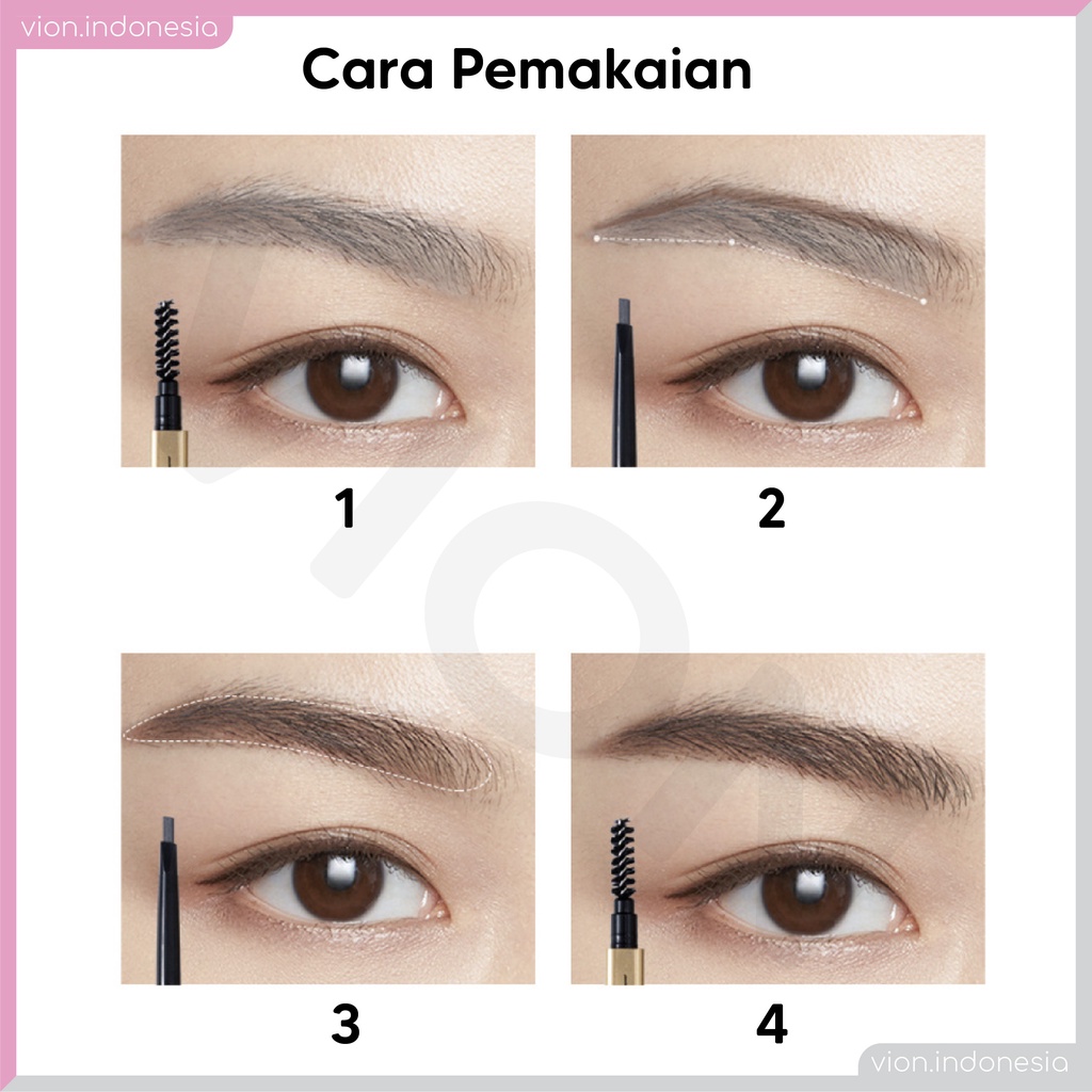 KACHI - SOAKE Gold Double Head Eyebrow Long Lasting Waterproof Pensil Alis Emas Tahan Lama Original SK005