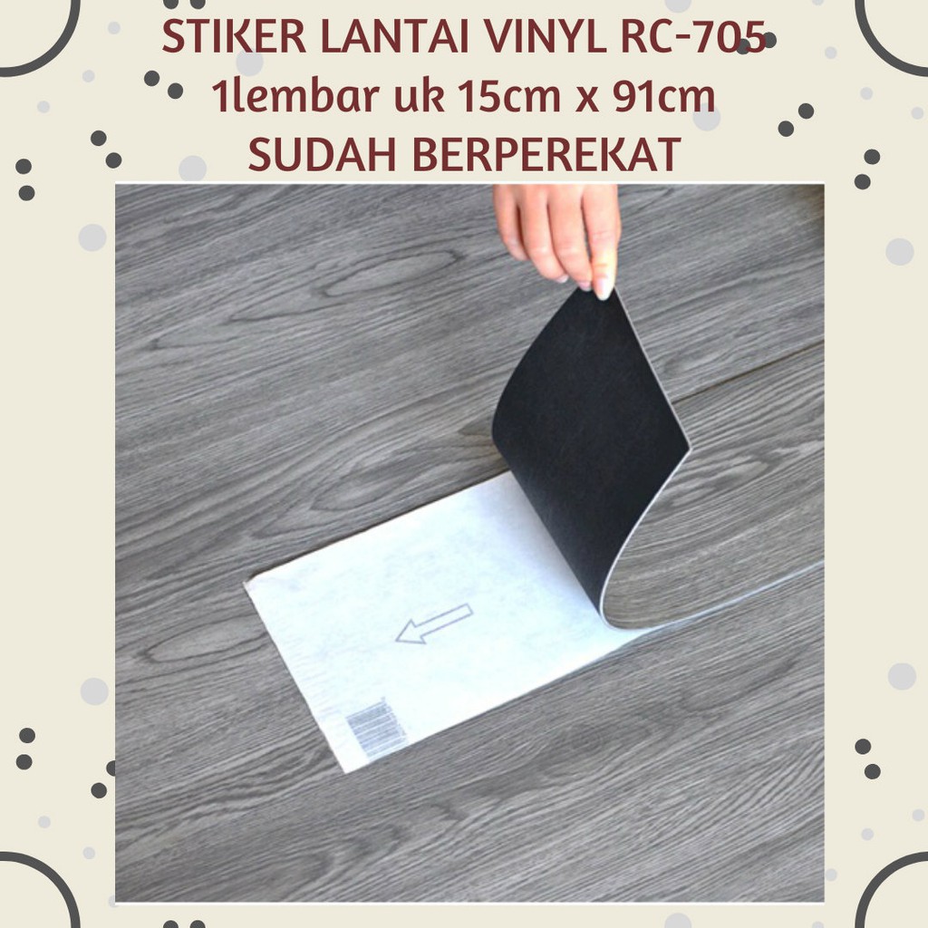 [READY SEMARANG BISA COD] STIKER LANTAI VINYL 15.2cm x 91.4cm KODE Ai SIAP TEMPEL TEKSTUR KASAR MOTI