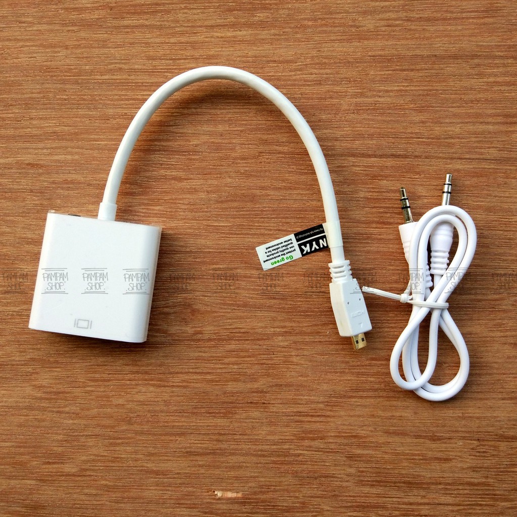 Kabel Converter Mini HDMI to VGA NYK Original Adapter Adaptor Konverter Proyektor Projector