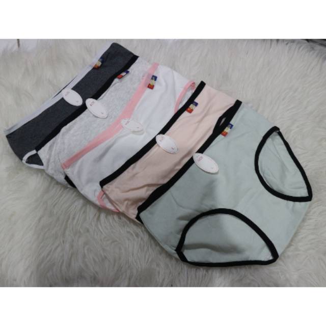 Celana Dalam Wanita CD Mid Waist Polos IMPORT (Ready Jakarta)