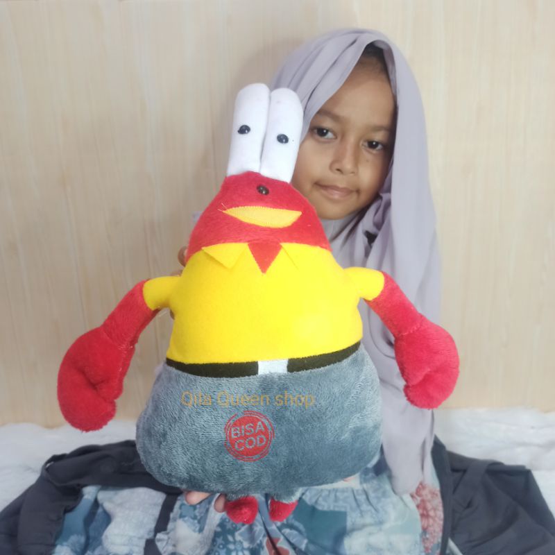 boneka Mr CRAB Teman spongebob 30CM