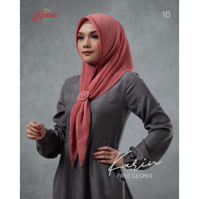 Segiempat Karin gesper ori liana hijab style