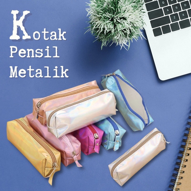 

Tempat Pensil / Kotak Pensil Murah Warna Metalic BAHAN TEBAL / Tempat Pensil Polos