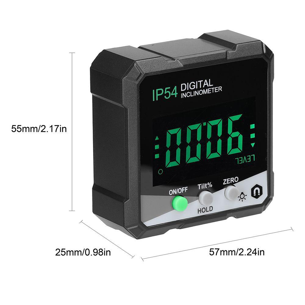 Solighter Digital Inclinometer Protractor Layar LCD Tahan Air Portabel