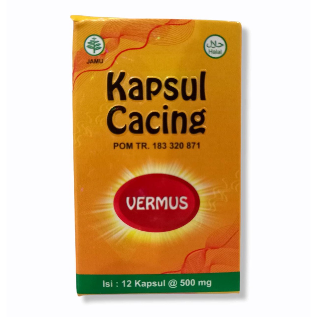 Kapsul Cacing Vermus BPOM Original Isi 12