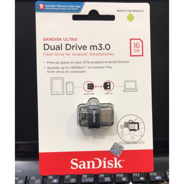 Flasdisk Sandisk 16GB Ultra Dual Drive Usb OTG Micro