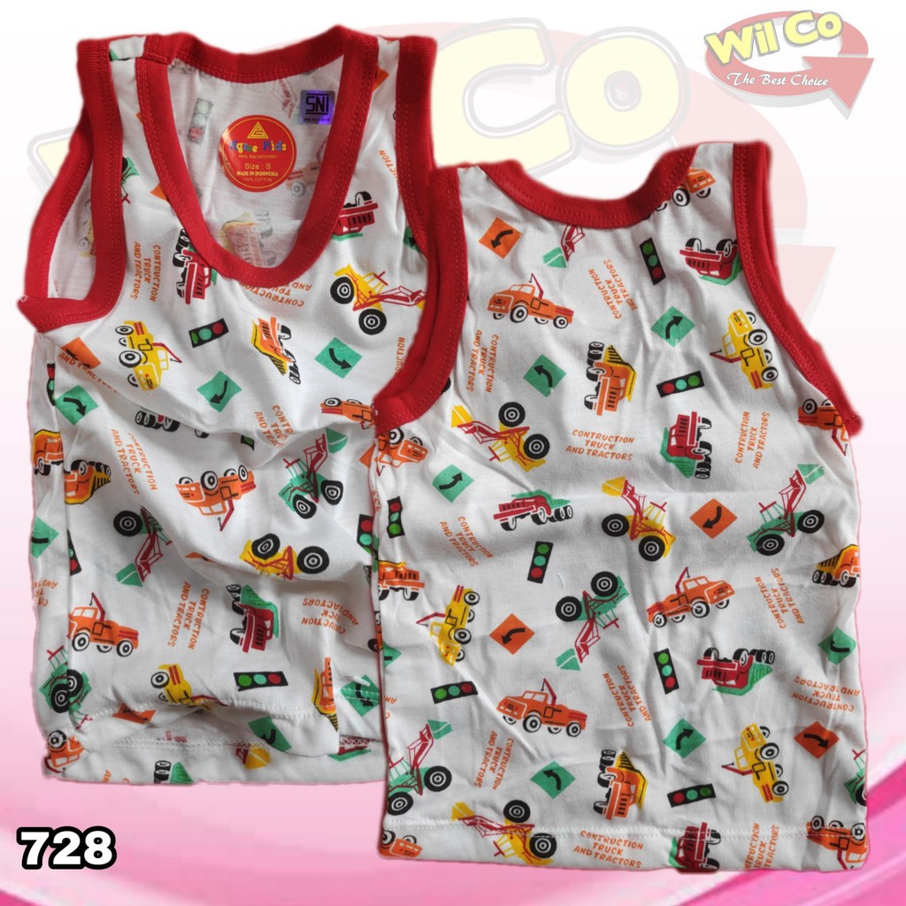 K728 - (Harga Per 1 Potong) SINGLET KAOS DALAM ANAK COWOK PAKAIAN DALAM ANAK AGREE SIZE S - XL