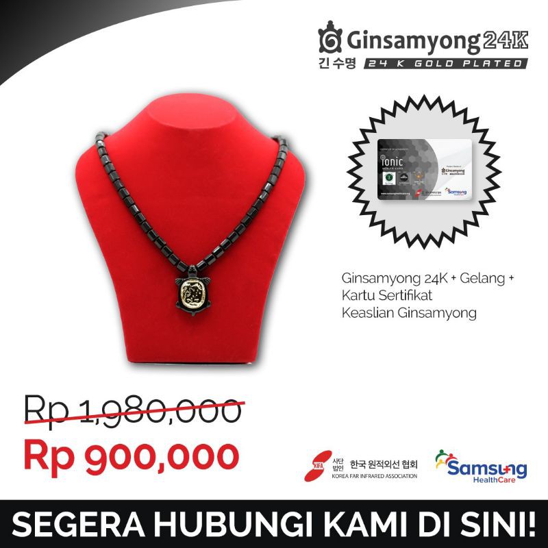 PROMO KALUNG GINSAMYONG TITANIUM SERIES 24k 1 kalung + 1 gelang