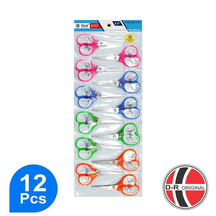 

✨BISA COD✨ IDEAL X707 Gunting Fancy Elegant 5.5" Stainless Steel (12 Pcs)