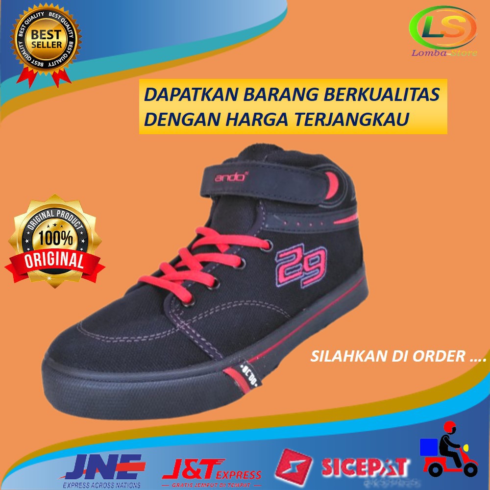 Sepatu Anak Laki Laki-laki Pria Sekolah SD Murah Keren terbaru Jalan-jalan Kekinian Trendy  Ando