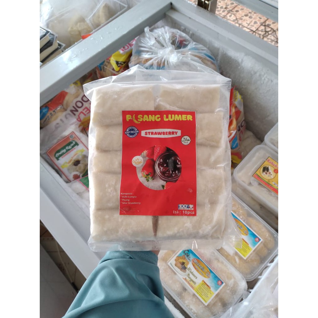 RAJA PISANG LUMER ISI 10 PCS PISCOK BOLA - BOLA COKLAT STROBERI STRAWBERY KEJU MOZARELLA MILO BOGOR