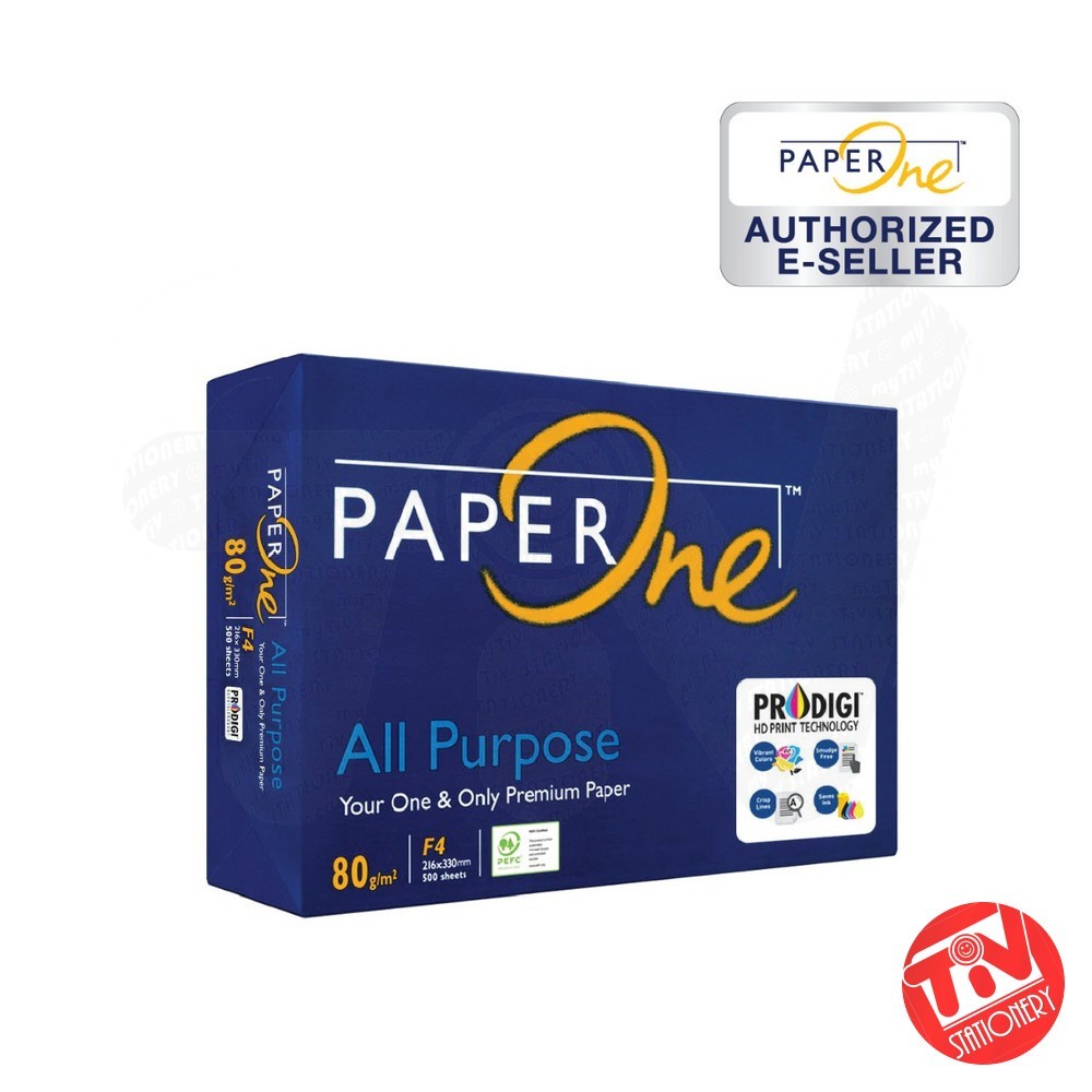 

Kertas HVS PaperOne F4 80 gsm (1 rim = 500 sheets)