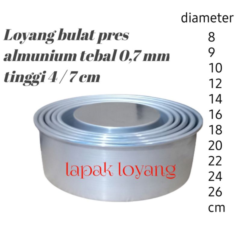 loyang bulat pres / loyang kue/ loyang bolu