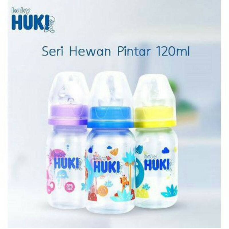 Botol Susu Baby Huki PP 240 Ml/120 Ml Dot Gepeng