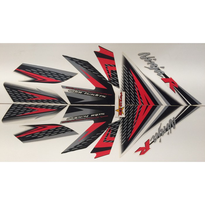 Stiker striping Ninja R 2013 Putih