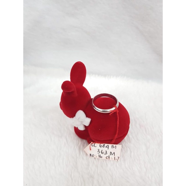 CC684M363M cincin kawin model polos penuh simple emas putih asli white gold wedding ring berat 3 no 