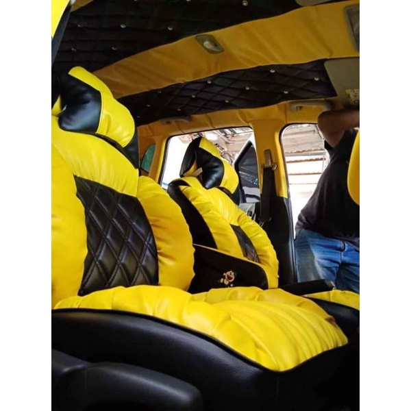 cover jok 2 baris bahan carviero vitz