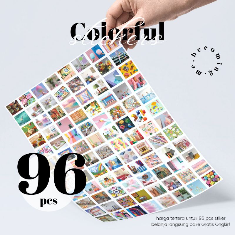 

(96pcs) Colorful Aesthetic Stickers Journal Planner Notebook Agenda Freebie