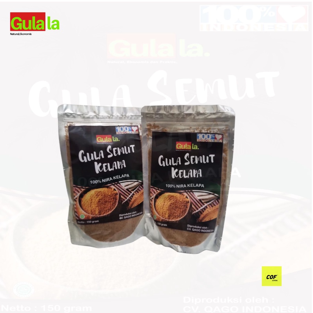 Gulala Gula Kristal Kelapa Gula Semut Organik 150 Gram MURNI 100%