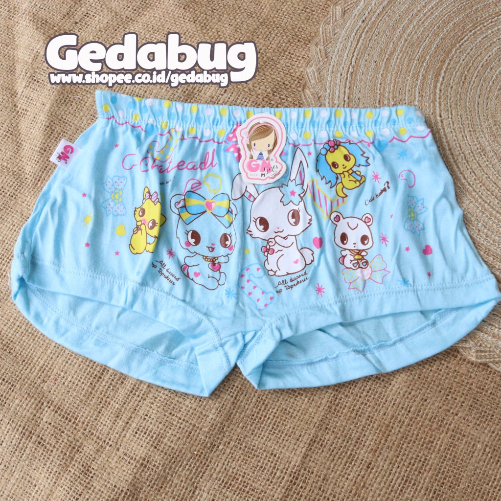 Boxer anak perempuan | celana boxer GN W 316 [III A3-C3] boxer anak warna | Gedabug