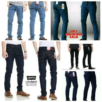  Celana  Jeans  Levis Pensil Skinny Pria  Ukuran  27 38  