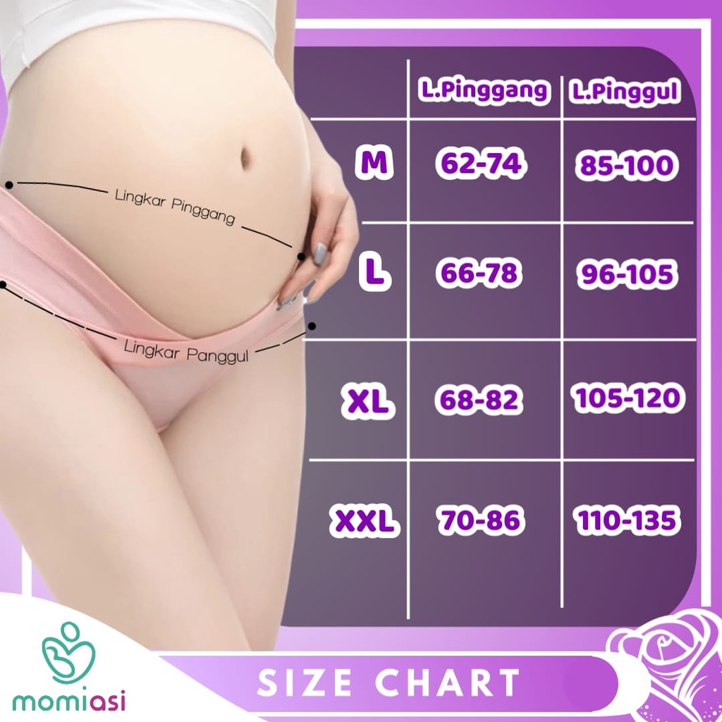 Momiasi - Celana Dalam Cd Hamil Wanita Bumil Jumbo Big Katun Maternity Panty Low Waist