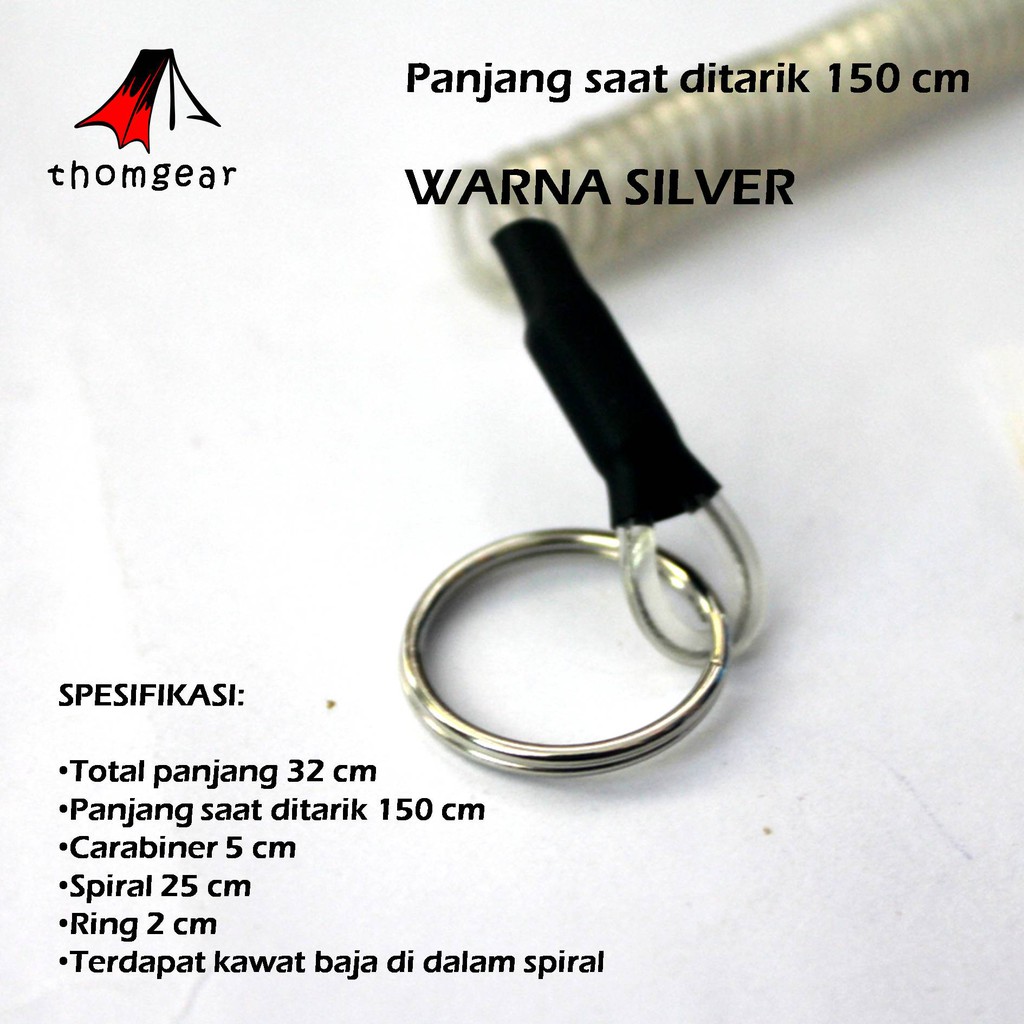 Gantungan Kunci Racet Ratchet Tali Pengaman Lanyard Spiral Wire Sling Safety Fall Protection Scaffolding