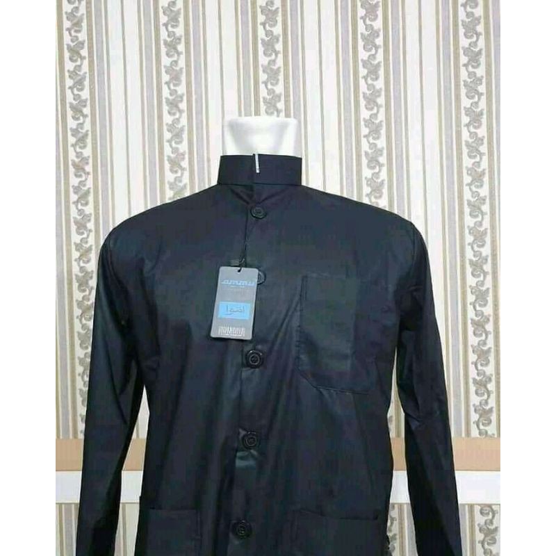 termurah baju Koko ammu collection 100%original warna biru navy dan hitam