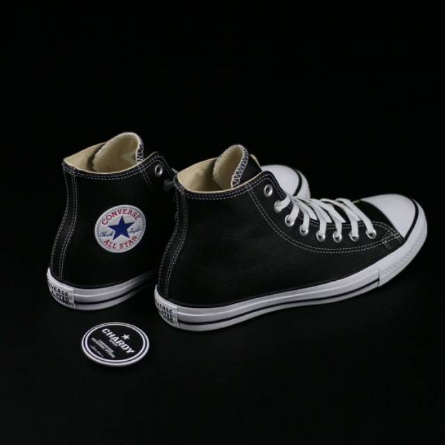 leather black chucks