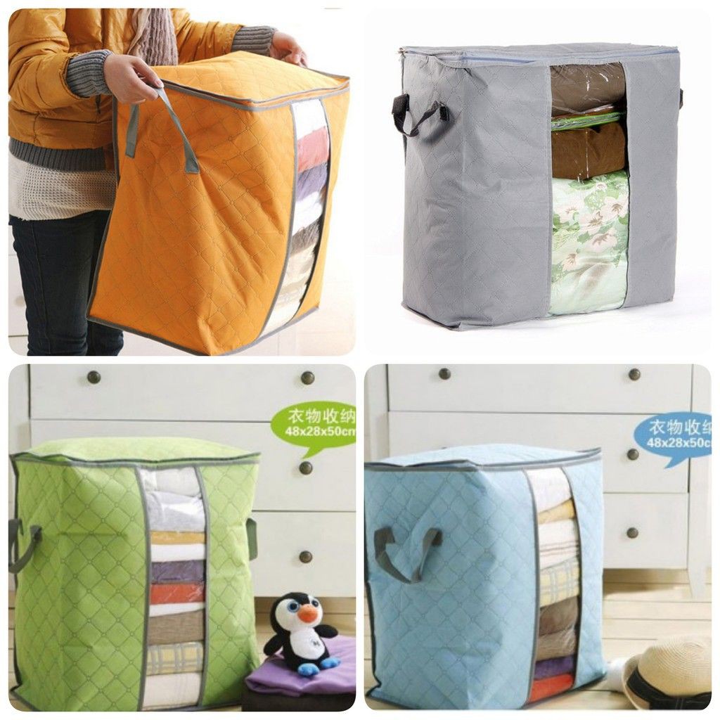 STORAGE BAG BAMBU TINGGITempat Penyimpanan Pakaian BajuTas Bamboo Organizer