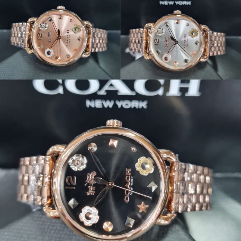 JAM TANGAN PRIA WANITA | RANTAI | KULIT | KARET | MURAH | COACH WANITA ORIGINAL - ALL STEEL ROSEGOLD