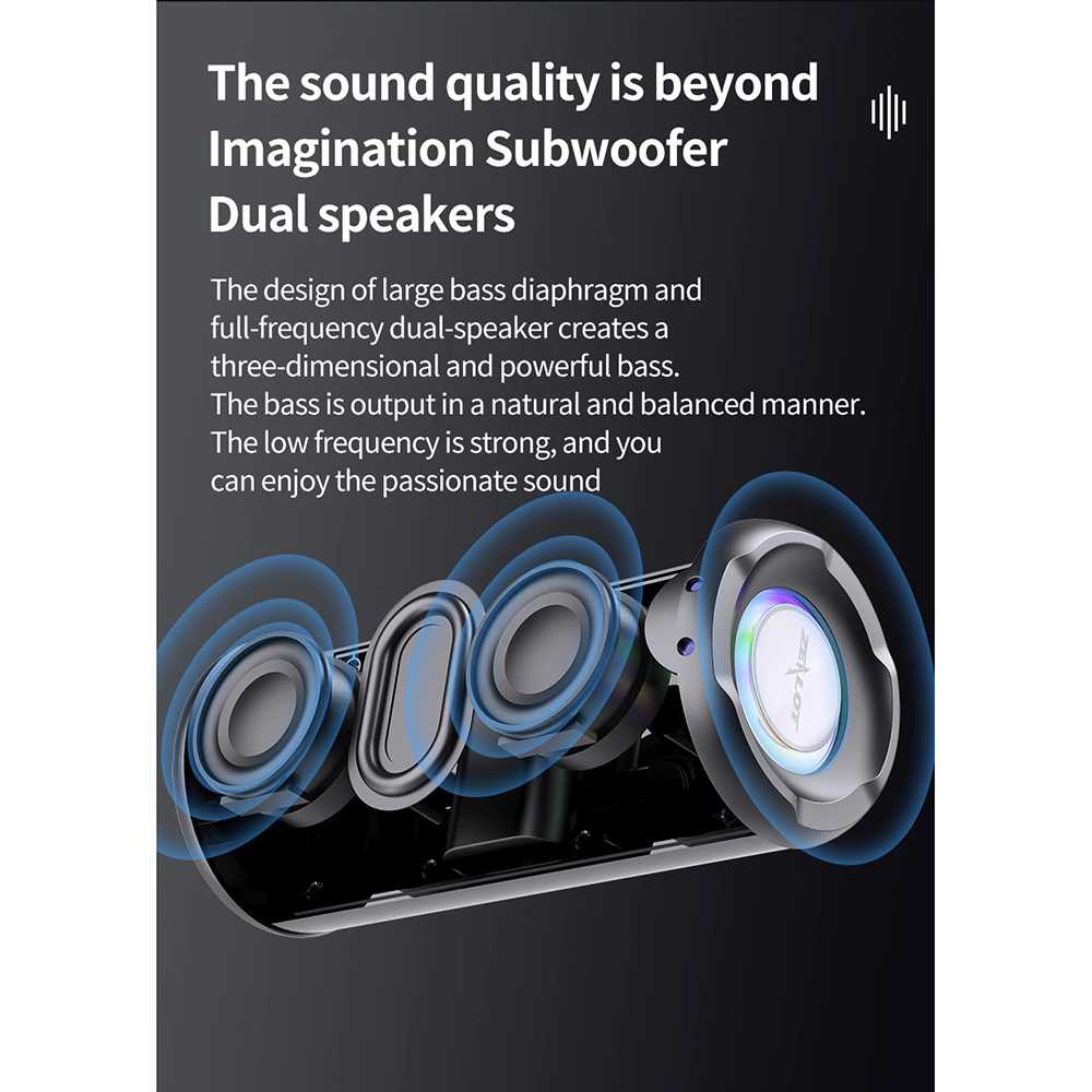 Zealot Portable Bluetooth Speaker Outdoor Waterproof - S46