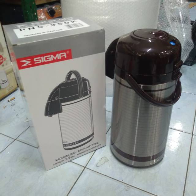 Termos air panas pencet 3,5 Liter Sigma