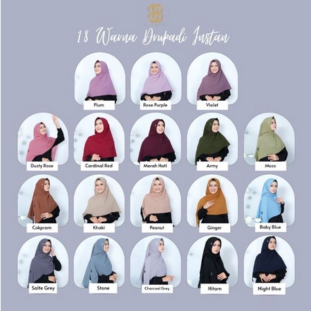 Hijab Instan Drupadi original By Puan