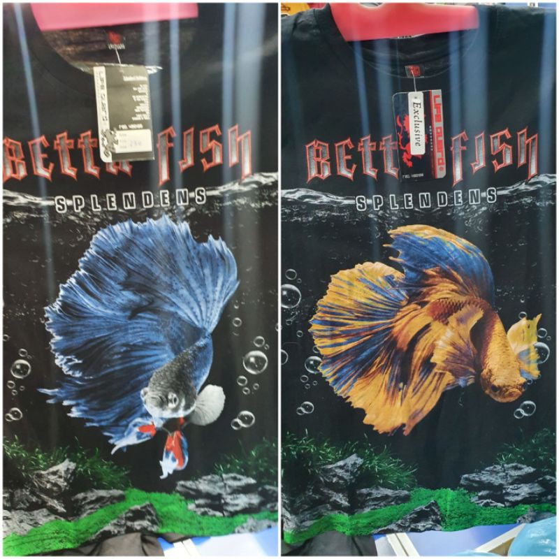 KAOS /BAJU IKAN CUPANG /BETTA FISH / PETARUNG HITAM TERBARU