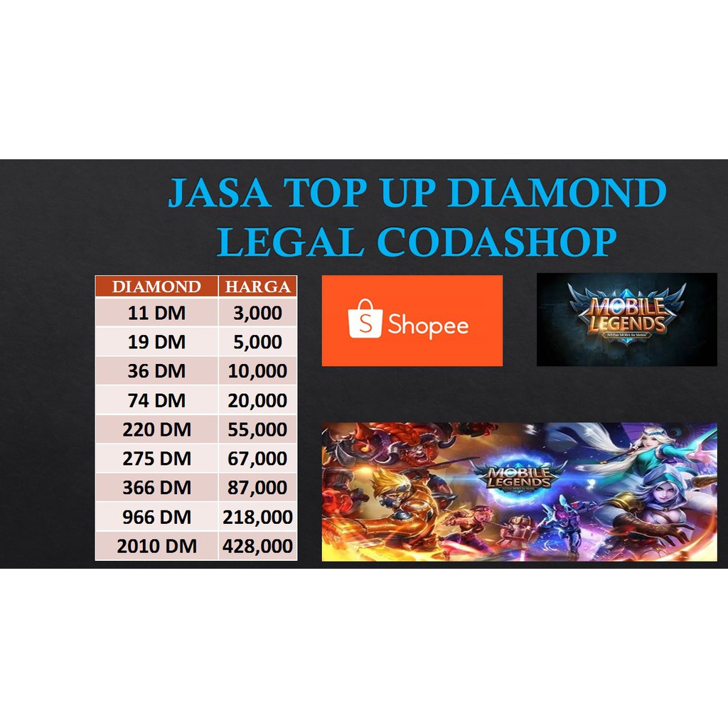 Diamond Mobile Legend Legal Codashop
