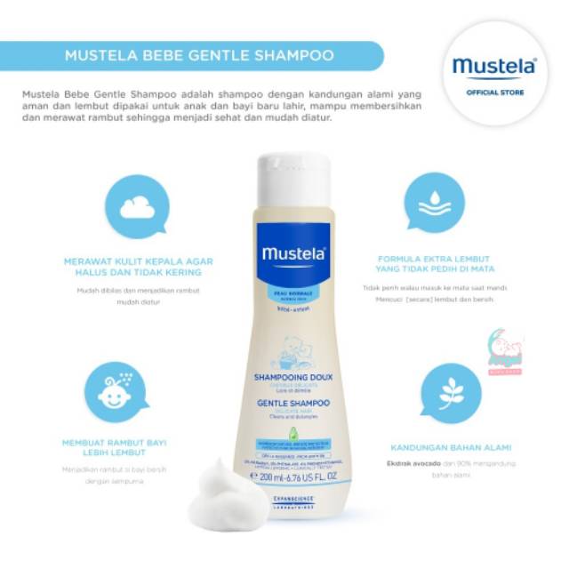 Mustela Bèbè Gentle Shampoo 200 ml