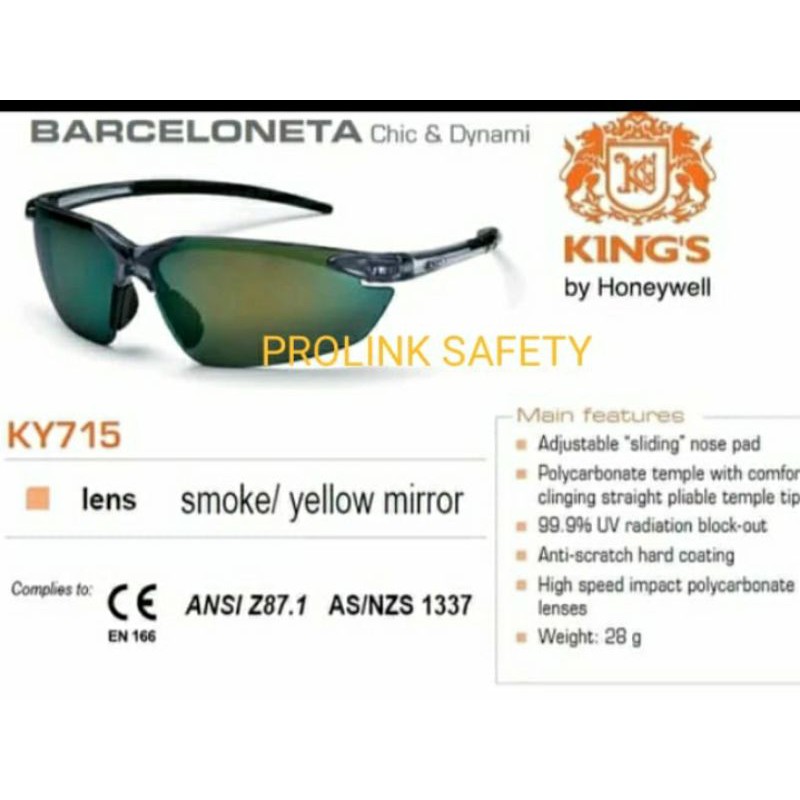 KACAMATA SAFETY KINGS KY715 ORIGINAL