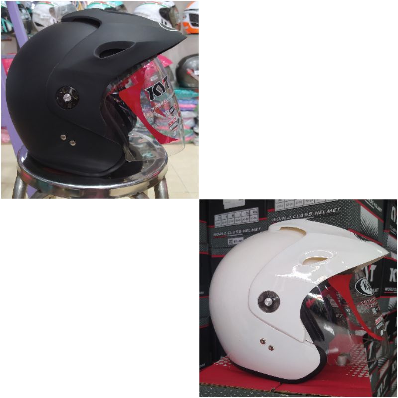 Helm KYT Forza Solid Polos Original Halfface