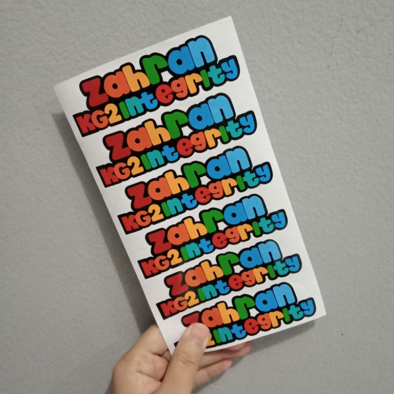 

stiker WaterProof Nama Dan Kelas