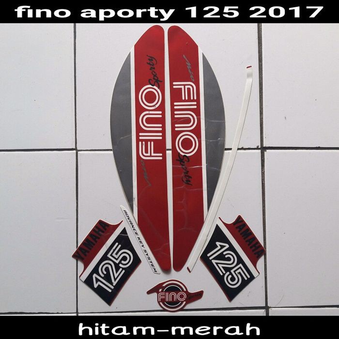 stiker motor fino 125 2017 merah