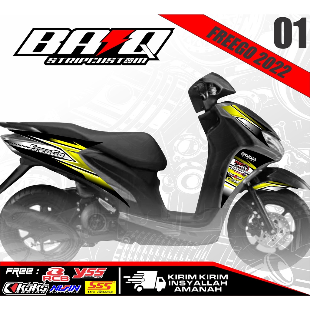 STRIPING YAMAHA FREEGO STICKER MOTOR FREEGO LIST STRIPING FREEGO DECAL FREEGO YAMAHA FREEGO 01