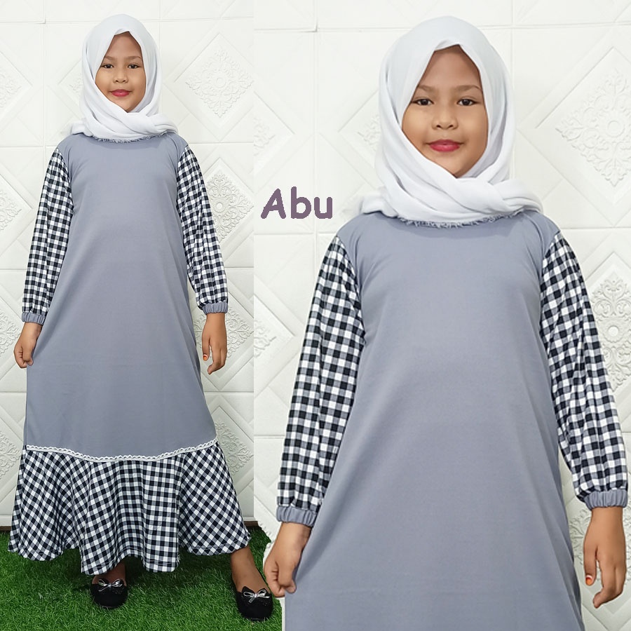 CARLINA Gamis Anak Sofia Kotak Renda Cantik 5-13tahun